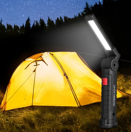 Нов Преносим COB Led Фенерче USB Акумулаторна батерия с Работно Лампа Магнитен Lanterna Окачен Лампа с Вградена Батерия, Къмпинг Факел