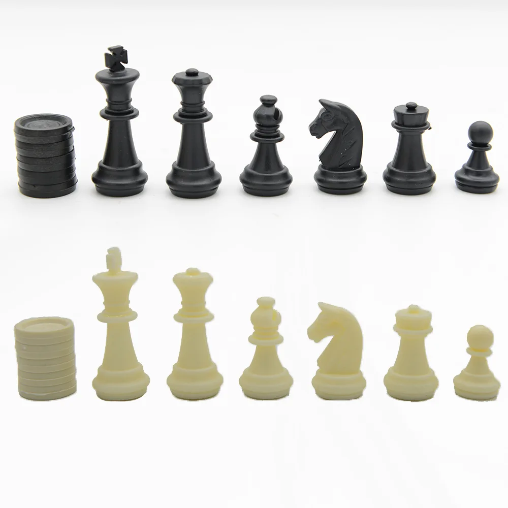 Нов дизайн, шахматен комплект, дъска 24-39 см, подарък за възрастни и деца, семейна игра, шах, фигури от масивна дървесина е 3 в 1, шах