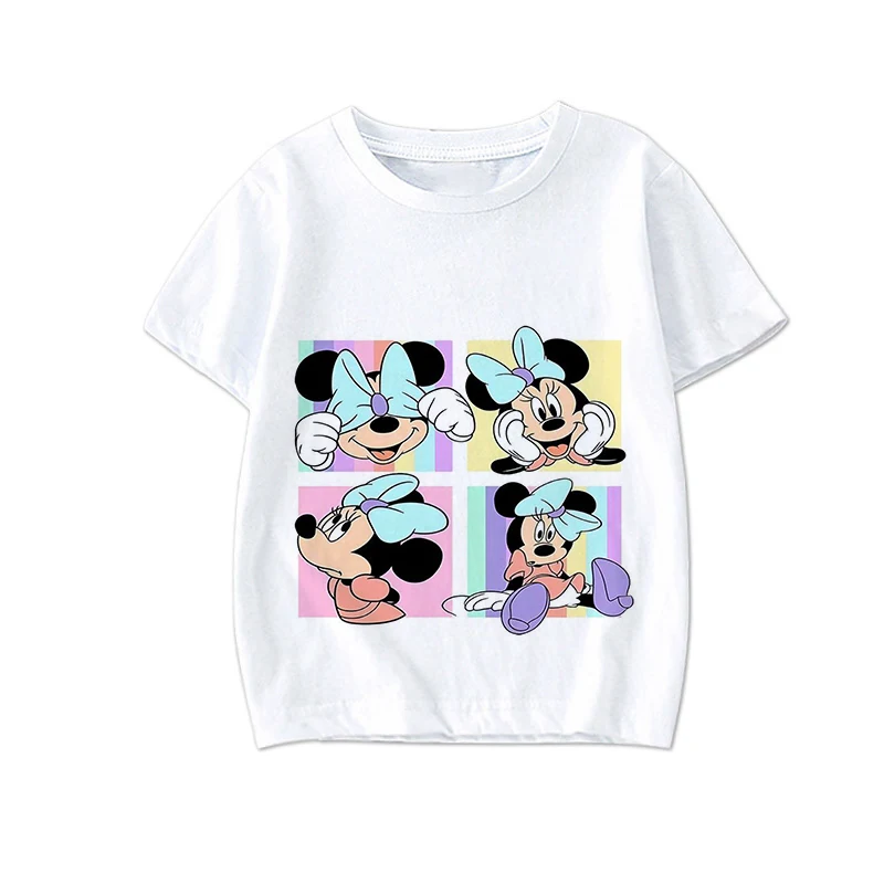 Нова лятна детска тениска с Мини маус, тениска Kawaii 