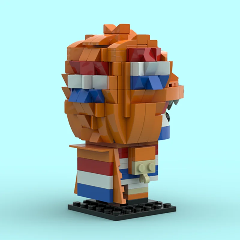 Оранжев Легион Спортен Фен на Moc Строителни Блокове Футбол Netherland Brickheadz Модел на Технология Тухли направи си САМ Играчка За Деца