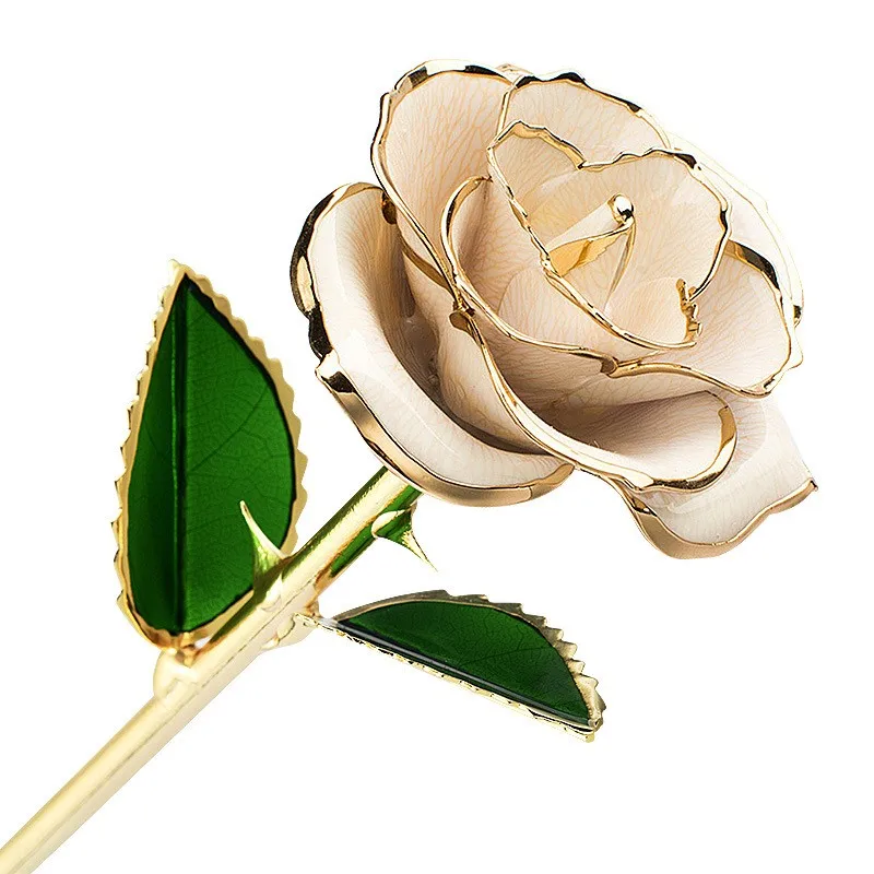 Празнична парти декоративни цветя 24-КАРАТОВО позлатена роза лак за печене цвете златна роза Tanabata подарък за свети Валентин