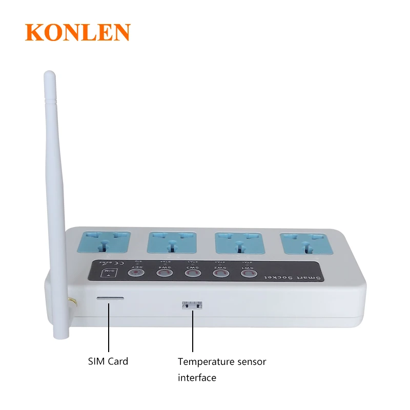 Преминете време в GSM контакт Konlen 16A, Умно дистанционно управление, 4-Канален реле Датчик за температура
