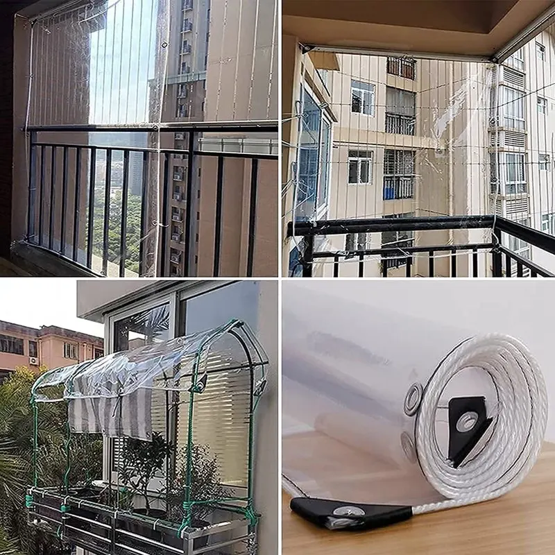 Прозрачни PVC-бреза с Дебелина 0,35 мм, с 0,5 метра в дупка, балкон Petgola, прозрачни поли-на платно калъф за растения, навес за домашни любимци