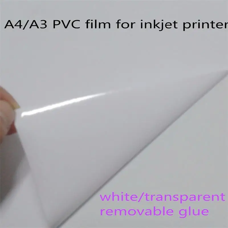 Размер A4/A3 бяла/прозрачно/матово vinyl стикер за мастилено-струен печат на кожата ви телефон (10 бр)