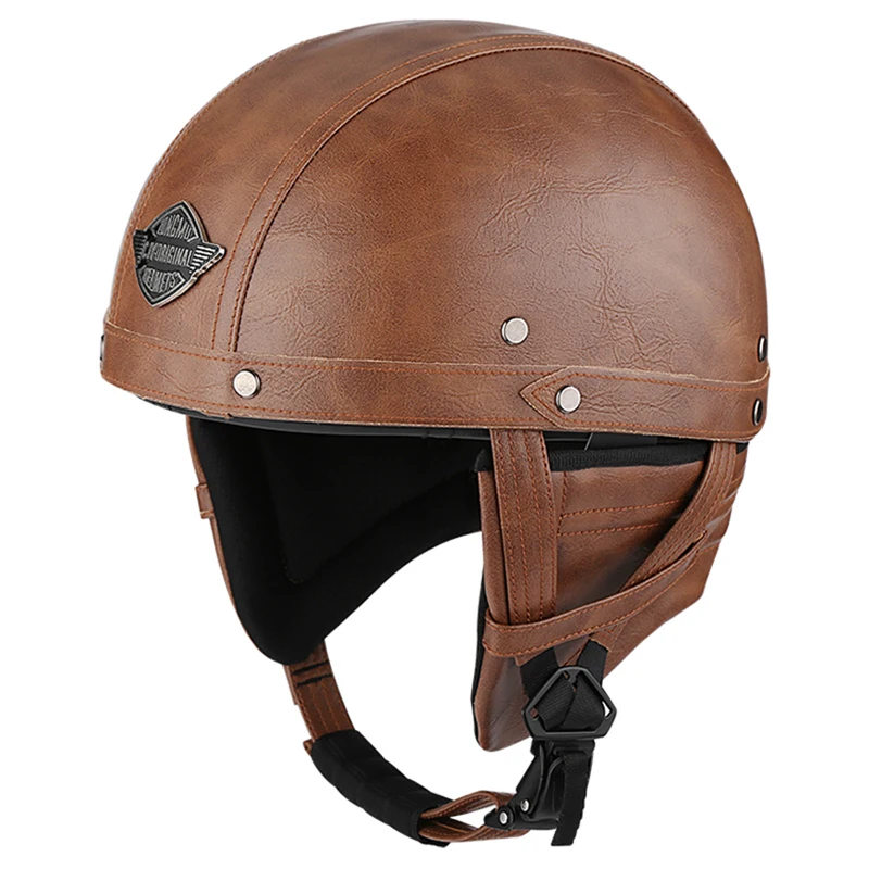 Ретро Прозрачен шлем с Изпъкнали очи Мотоциклетни каски 56-60 см Унисекс, Защитен черна Каска, матиран, за мотокрос