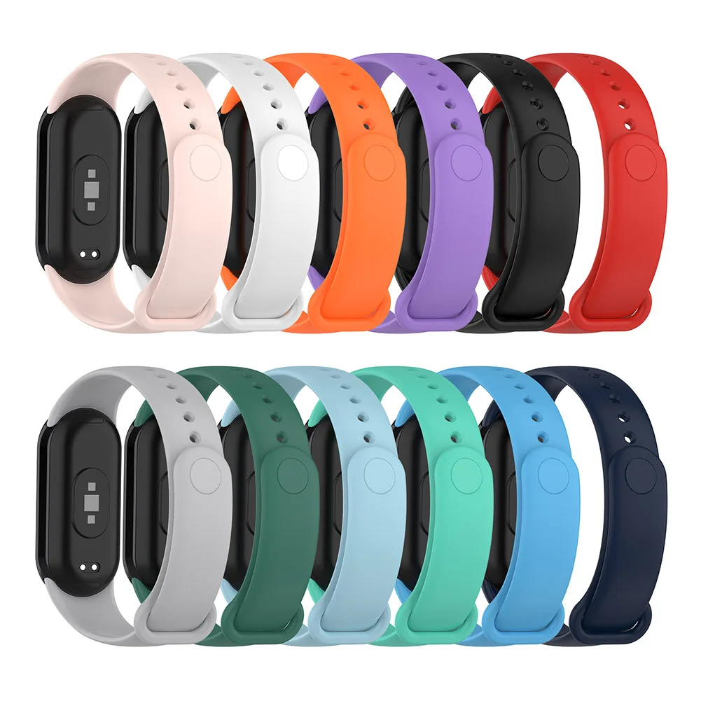 Смарт часовник-гривна, монофонични взаимозаменяеми каишка за часовник, водоустойчив, быстросъемный за Xiaomi Mi Band 8 Smart Band