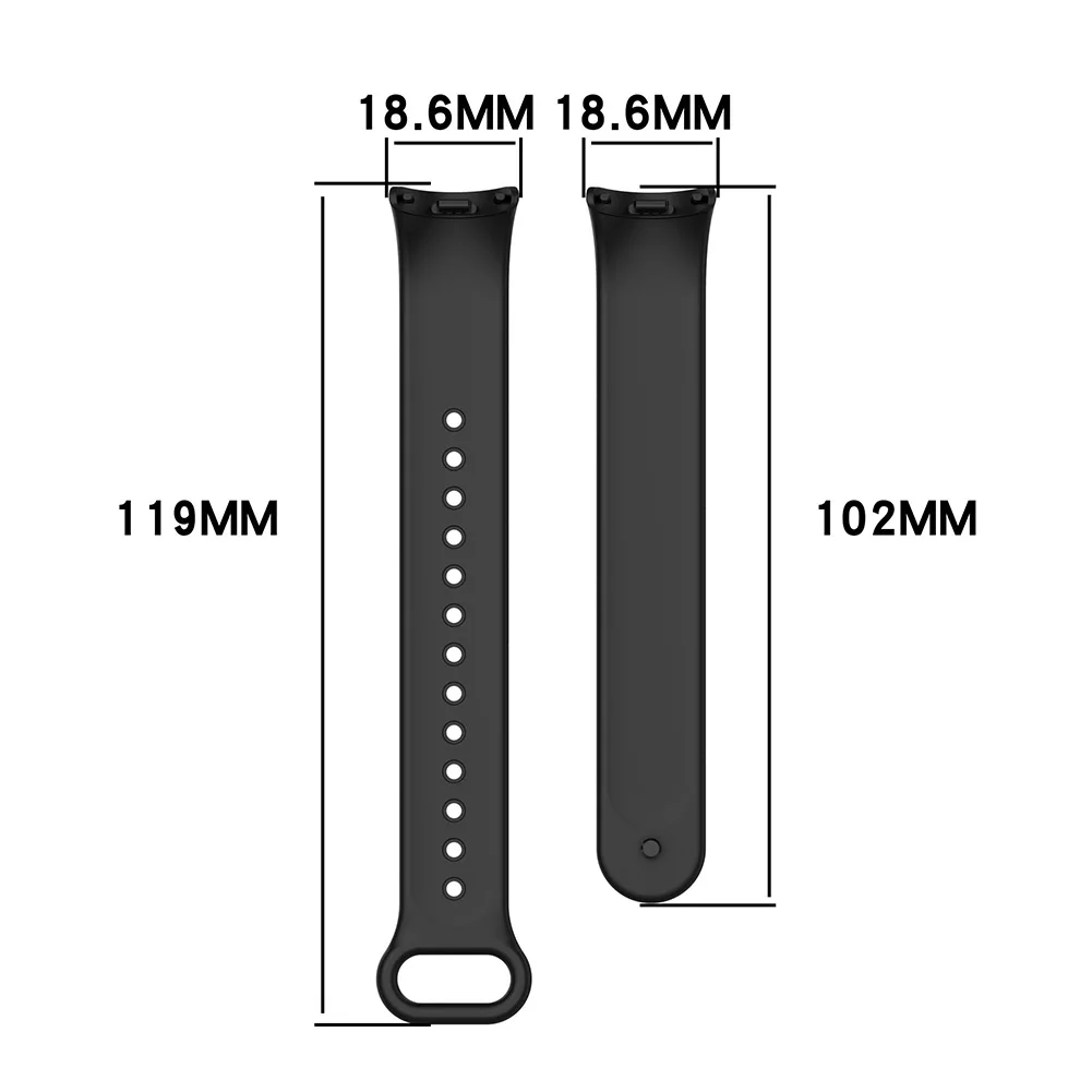 Смарт часовник-гривна, монофонични взаимозаменяеми каишка за часовник, водоустойчив, быстросъемный за Xiaomi Mi Band 8 Smart Band