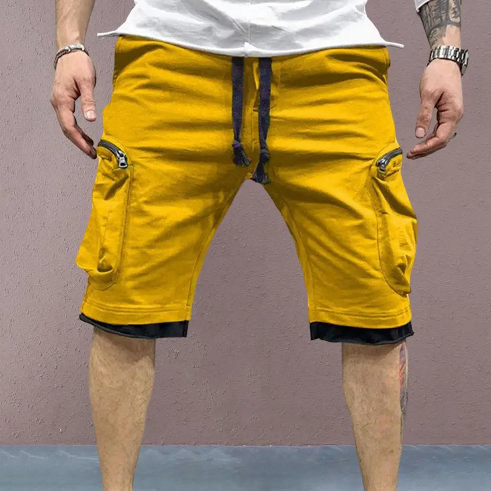 Спортни къси панталони мъжки къси панталони-карго с завязками за бягане, Мъжки шорти за бягане