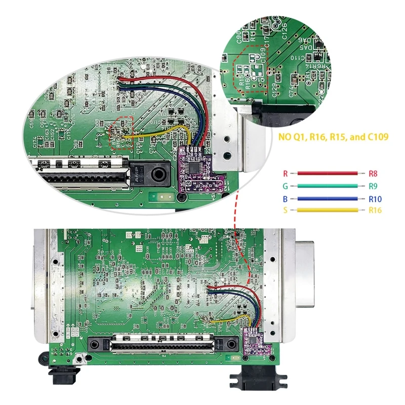 Съвместимост с игрова конзола N 64 NTSC RGB Модулен Чип за N 64 NTSC-RGB Изход RGB модул от министерството на отбраната Kit Аксесоари