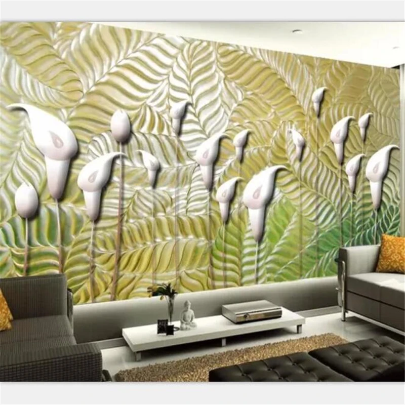 Тапети beibehang по поръчка, стенни картини за дивана в спалнята, релефно на фона на телевизор с ултра разделителна способност, декоративна живопис стени