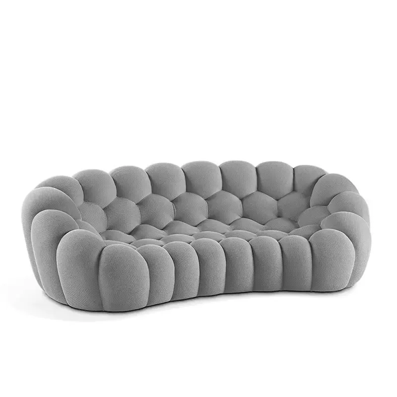 Текстилен футболен диван в формата на топка дизайнерски мебели за хола малка извита стол за почивка