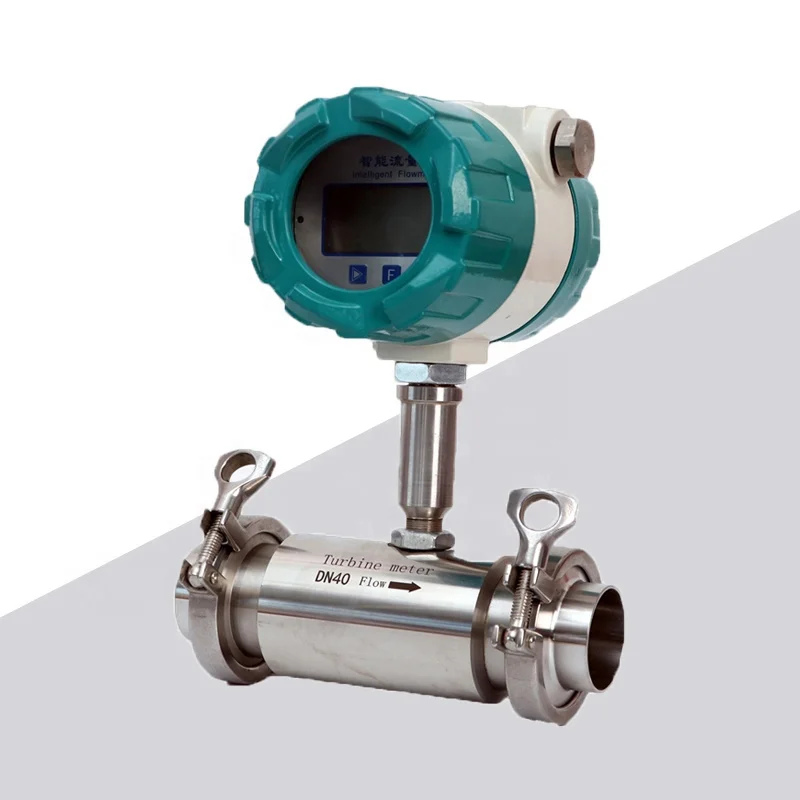 Точност ръководят течността, работещи турбинен разходомер DN40 затягане тип за течности-чиста вода 