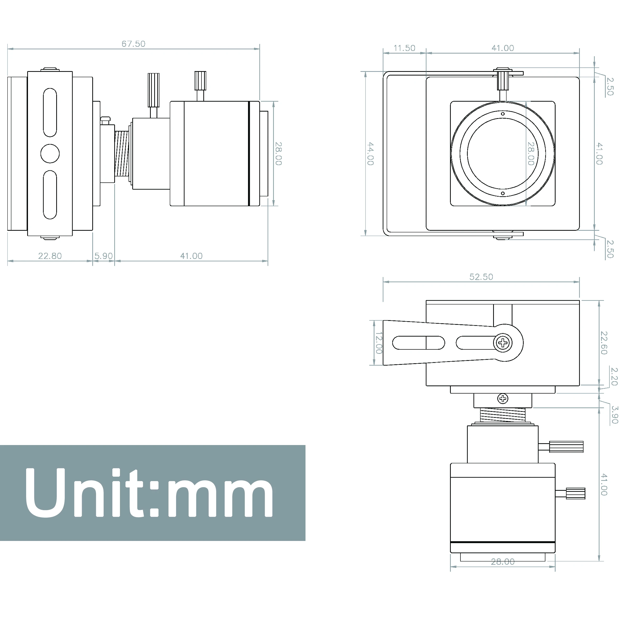 Уеб камера за 4K IMX415 MJPEG 30 кадъра в секунда с ръчно увеличение, варифокальный обектив от 2.8-12 мм, USB-камера за преносими КОМПЮТРИ.
