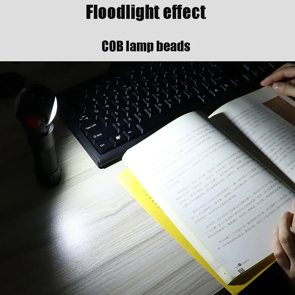 Фенери с въртяща се на 360 ° глава COB Многофункционален светлина на Силните улични малки ультрамощные осветление Външно осветление Къмпинг
