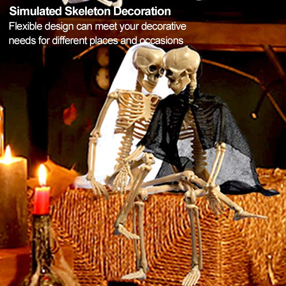 Хелоуин Жив Скелет Фалшиви Костите на човешкия череп Хелоуин Парти Украса на дома бара духове Къща Подпори на ужасите Украшение Играчки