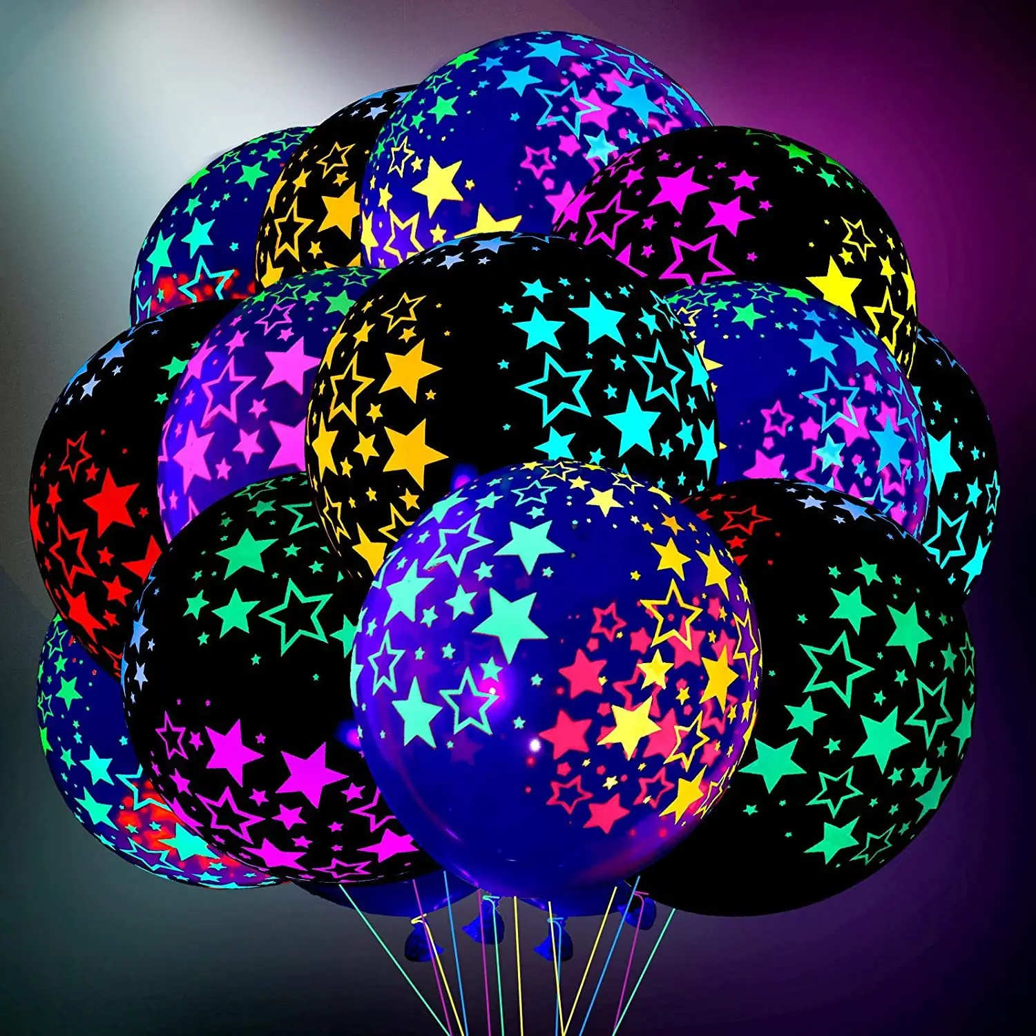 Цветни и флуоресцентни балони, светещи декорации за партита, светещи прозрачни балоны под формата на вълни, сватбени аксесоари за детски рожден ден