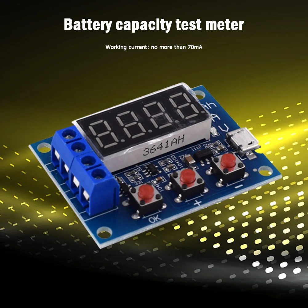 Цифров Модул за изпитване на капацитета на батерията за 18650 литиево оловно-кисели батерии, инструмент за проверка на работата на батерията
