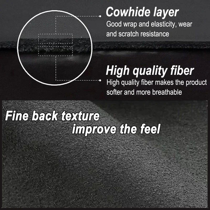 Черна капачка волан от естествена кожа, изкуствена кожа за HYUNDAI Santa Fe 2013 Grand ix45, аксесоари за интериора