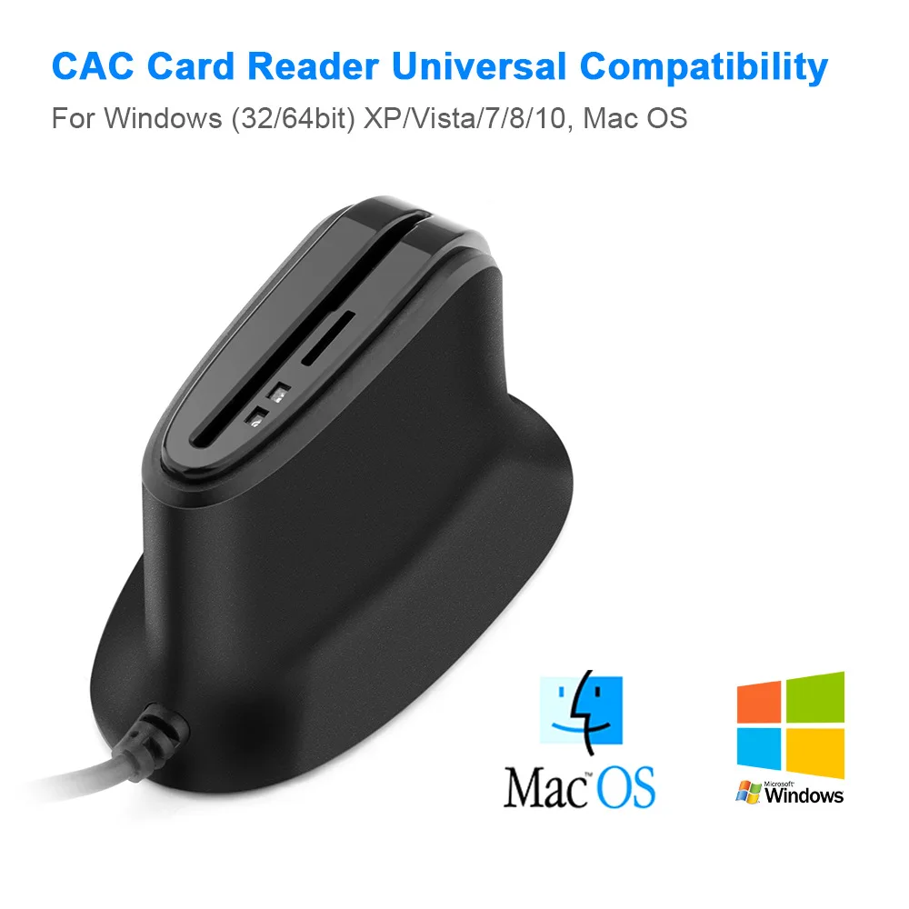 Четец на smart карти, USB 0.2 за банкови карти IC/ID EMV Card Reader Висококачествено Устройство за четене на карти за Windows 7 8 10 Linux OS USB CCID ISO