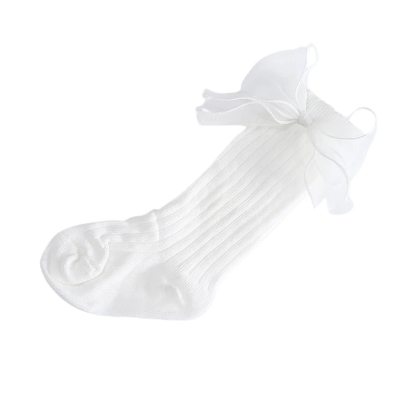 Чорапи за новородени момичета с еластична нос, меки леки чорапогащи до коляното, дълги чорапи-тръби