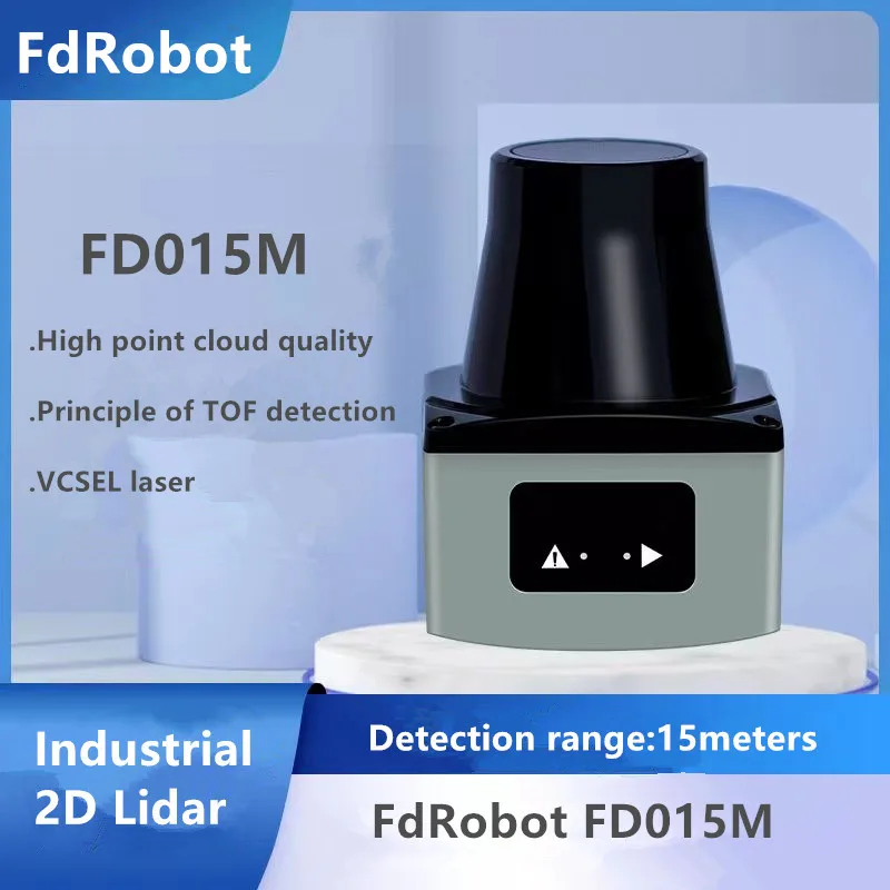 индустриален лазерен далекомер 15m TOF за взаимодействие със стени подове екран робот за заобикаляне на препятствия FdRobot FD015M lidar 2D