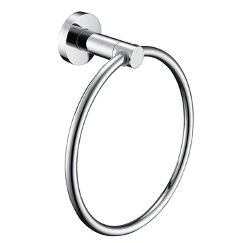 1 бр. пръстен за кърпи от неръждаема стомана Модерен минималистичен черен/сребърен медальон, лампа за баня Монтиране на стена