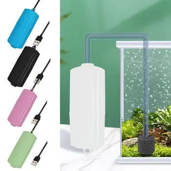 1 комплект Аквариумный въздушна помпа, зареждане чрез USB, Ефективно и насищане с кислород, тиха работа, енергоспестяващ кислороден помпа, храна аквариум