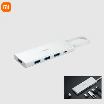 100% Оригинален докинг станция Xiaomi Type-C 5 в 1, удължител USB3 порта.0/Type-C/HDMI, богат на функции за Подкрепа на трансфера на 4K UHD