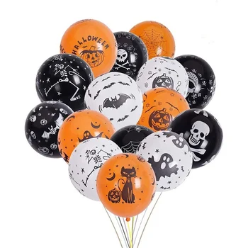 100 бр. балон на Хелоуин, Черен Прилеп, Танцуващ череп, латексный балон, Луди, за да проверите за украса на парти за Хелоуин