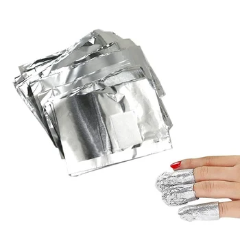 100 бр./компл. Тайна за облекчаване на алуминиево фолио Дизайн нокти Отмачивание акрил, гел за премахване на лак за нокти е Тайна за облекчаване на Маникюр Почистване на нокти