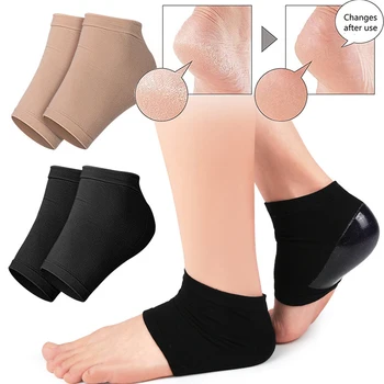 2 бр. силиконов калъф за петата, което предотвратява напукване на сухо, ръкав за защита на петата, овлажняващи чорапи за предотвратяване на пукнатини за мъже и жени