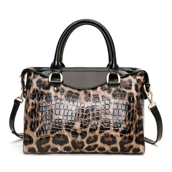 2023 Модни леопардовые дамски Чанти от естествена кожа, Дамски Чанти на рамо, жените Брандираната луксозна чанта през рамо от естествена кожа