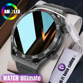 2023 Нови бизнес умен часовник Ultimate за мъже с голям HD дисплей, гласово повикване, NFC, GPS, умни часовници, водоустойчиви часовници за Huawei
