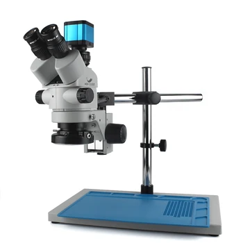 3.5 X-90X Промишлен Тринокулярный Стереомикроскоп, Съвместими С HDMI USB Microscopio Камера За ЛАБОРАТОРНИ Телефон, Ремонт на печатни Платки, Спойка