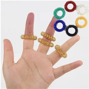5 бр./компл. пръстен за масаж на пръстите, иглоукалывающее пръстен, медицински масажор, релаксиращ инструмент за масажиране на ръце, цветни мини-пружинен дропшиппинг