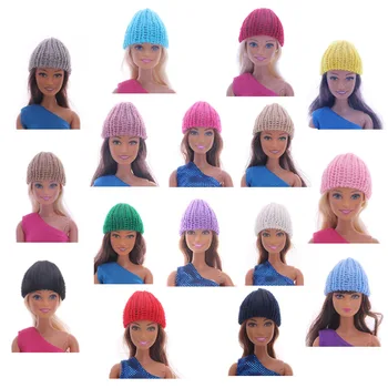 5 бр. случайни аксесоари за Барби, вълнена шапка ръчна изработка, вязаная есенно-зимна топла обков за защита на куклено коса, играчка