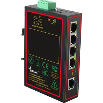 5-портов промишлен мрежов контролер с бързо превключване, Ethernet 10/100 м TXI173 Поддържа автоматична функция MDI-MDIX RJ-45