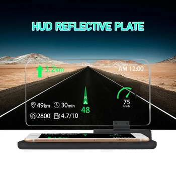 6-Инчов универсален автомобилен HUD дисплей H6, проектор, навигация на телефона, притежателят на смартфон, GPS Hud за всякакви автомобили, главоболие дисплей