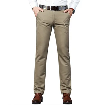 6 Цвята, новост 2023, пролетно-есенни мъжки ежедневни панталони с директен релефни, класически стил, модерен бизнес свободни памучни панталони, мъжки