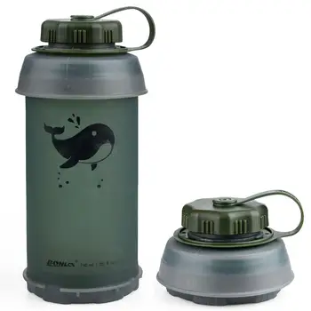 750 мл Преносима сгъваема градинска спортна бутилка за вода от мека TPU, сгъване на машина, Бутилка за вода, Туристическа бутилка за бягане