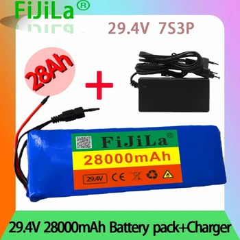 7s3p 29,4 В 28000 ма литиево-йонна батерия com 20a equilibrada bms para bicicleta elétrica scooterdeenergiacadeira деродас + 2a каррегадор