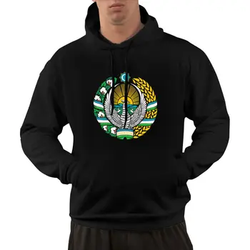 95% Памук, емблемата на Флага на страната Узбекистан, топъл зимен пуловер с качулка, мъжки Дамски hoody унисекс в стил хип-хоп