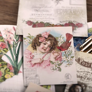 9шт/UE момиче Викторианската епоха хартиени етикети занаяти и scrapbooking етикети книга декоративни стикери САМ канцеларски материали