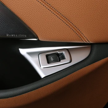 ABS Хром за BMW Серия 5 G30 2017 2018 Автомобилни аксесоари Вътрешен Резерв на скоростната Кутията на ключа Тапицерия на колата Стикер за полагане 1бр