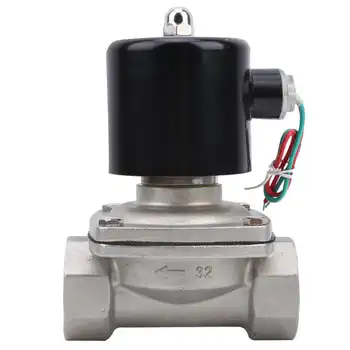 AC 220V 1/4 инчов електромагнитен клапан нормално затворен тип с пряко действие от неръждаема стомана Хардуерни инструменти