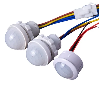AC110-240V Автоматично сензорен прекъсвач светлина, led PIR, инфрачервен сензор за движение, мини led чувствителен лека нощ за помещения и на улицата