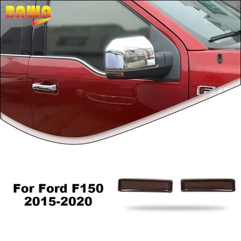 BAWA, опушен черен калъф за огледала за обратно виждане, указател на завоя Ford F150 2015-2020, аксесоари за външността на автомобила