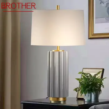 BROTHER Модерна Керамична Настолна лампа LED Творчески прости нощни и настолни лампи за дома хол спалня
