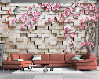 Beibehang 3D Тапети на Цветя Цвете Орхидея фотообои Стенни живопис Дневна Спалня ТЕЛЕВИЗИЯ Фонови картинки