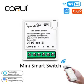 CORUI WiFi Intelligent Switch Module Way Control Интелигентен Дом, гласов контрол, ключове за осветление, поддръжка на отдалечен Алекса Google, Apple Siri